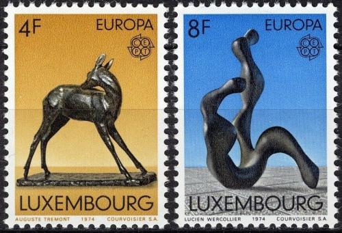 Potovn znmky Lucembursko 1974 Evropa CEPT, sochy Mi# 882-83