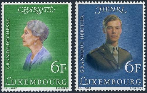 Potovn znmky Lucembursko 1976 Princ Henri a vvodkyn Charlotte Mi# 922-23 - zvtit obrzek