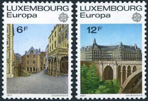 Potovn znmky Lucembursko 1977 Evropa CEPT, krajina Mi# 945-46 - zvtit obrzek