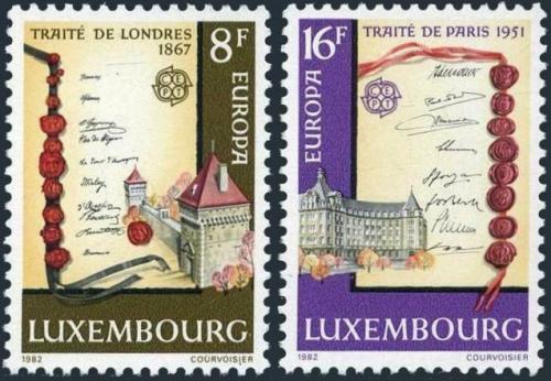 Potovn znmky Lucembursko 1982 Evropa CEPT, historick udlosti Mi# 1052-53 - zvtit obrzek