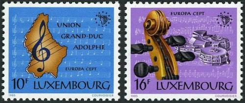 Poštovní známky Lucembursko 1985 Evropa CEPT, rok hudby Mi# 1125-26 Kat 5€