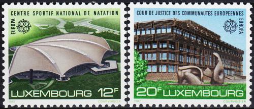 Poštovní známky Lucembursko 1987 Evropa CEPT, moderní architektura Mi# 1174-75 Kat 4.50€