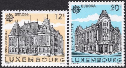 Potovn znmky Lucembursko 1990 Evropa CEPT, pota Mi# 1243-44