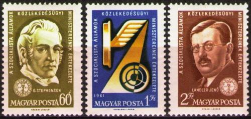 Poštovní známky Maïarsko 1961 Dopravní konference Mi# 1769-71