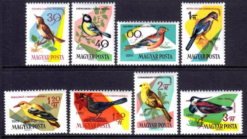 Poštovní známky Maïarsko 1961 Ptáci Mi# 1808-15 