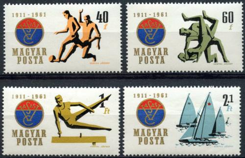 Poštovní známky Maïarsko 1961 Sport, VASAS Mi# 1772-75