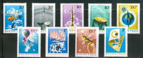Poštovní známky Maïarsko 1965 Mezinárodní rok Slunce Mi# 2101-09