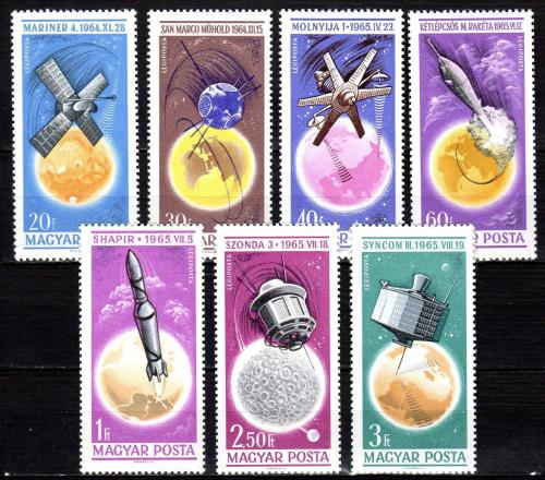 Poštovní známky Maïarsko 1965 Prùzkum vesmíru Mi# 2194-2200