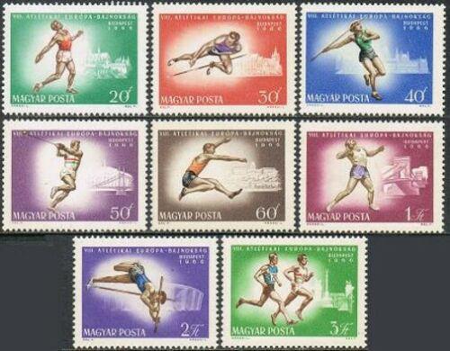 Poštovní známky Maïarsko 1966 ME v atletice Mi# 2262-69