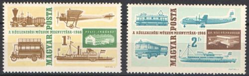 Poštovní známky Maïarsko 1966 Muzeum dopravy Mi# 2220-21