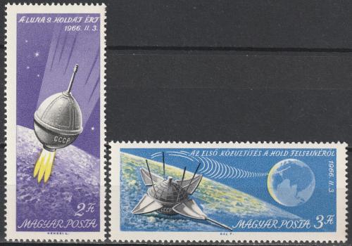 Poštovní známky Maïarsko 1966 Prùzkum vesmíru Mi# 2218-19