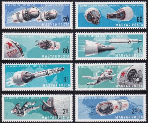 Poštovní známky Maïarsko 1966 Prùzkum vesmíru Mi# 2299-2306