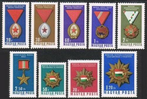 Poštovní známky Maïarsko 1966 Vyznamenání Mi# 2222-30