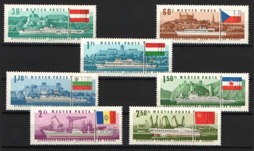 Poštovní známky Maïarsko 1967 Lodì Mi# 2323-29 Kat 18€