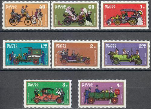 Poštovní známky Maïarsko 1970 Historické automobily Mi# 2564-71