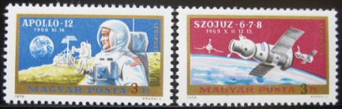Poštovní známky Maïarsko 1970 Prùzkum vesmíru Mi# 2575-76
