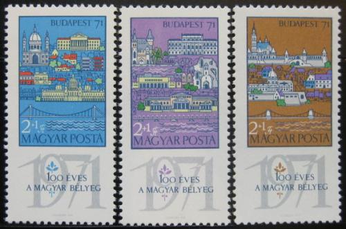 Poštovní známky Maïarsko 1970 Výstava Budapest Mi# 2572-74