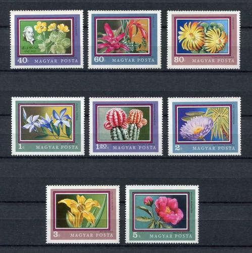 Poštovní známky Maïarsko 1971 Kvìtiny Mi# 2695-2702