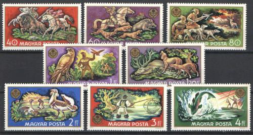 Poštovní známky Maïarsko 1971 Lovecká výstava Mi# 2664-71