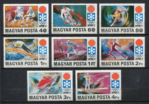 Poštovní známky Maïarsko 1971 ZOH Sapporo Mi# 2720-27