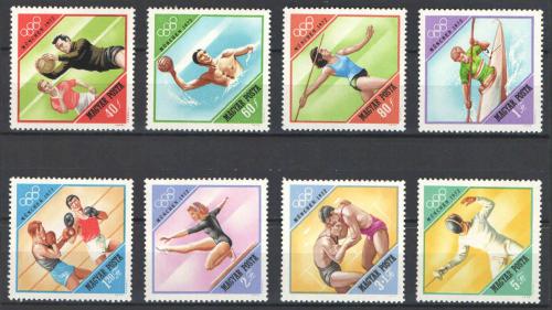 Poštovní známky Maïarsko 1972 LOH Mnichov Mi# 2773-80