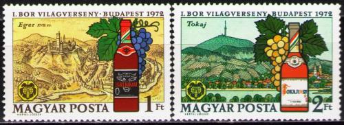 Poštovní známky Maïarsko 1972 Vinaøská výstava Mi# 2792-93