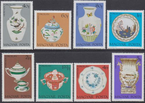 Poštovní známky Maïarsko 1972 Výrobky z porcelánu Mi# 2795-2802