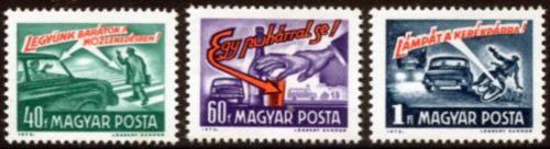 Poštovní známky Maïarsko 1973 Bezpeènost silnièního provozu Mi# 2894-96