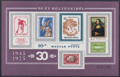 Poštovní známky Maïarsko 1975 Výroèí známek Mi# Block 114