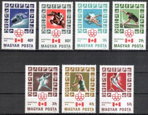 Poštovní známky Maïarsko 1976 LOH Montreal Mi# 3125-31