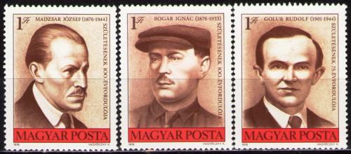 Poštovní známky Maïarsko 1976 Odboráøi Mi# 3144-46