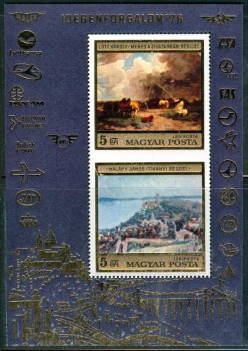 Poštovní známky Maïarsko 1976 Umìní, Loty a Halápi Mi# Block 117