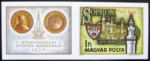 Poštovní známky Maïarsko 1977 Sopron neperf. Mi# 3206 B Kat 30€