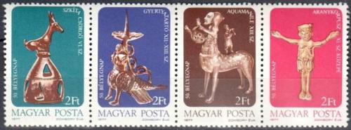 Poštovní známky Maïarsko 1977 Umìlecké pøedmìty Mi# 3209-12