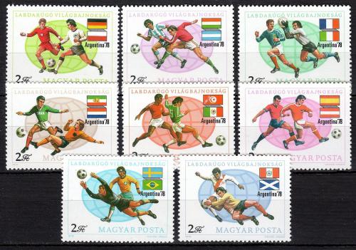 Poštovní známky Maïarsko 1978 MS ve fotbale Mi# 3284-91