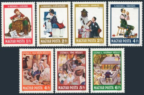 Poštovní známky Maïarsko 1981 Ilustrace, Rockwell Mi# 3524-30
