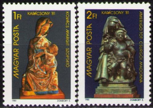 Poštovní známky Maïarsko 1981 Vánoce Mi# 3522-23