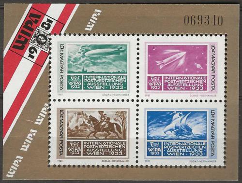 Poštovní známky Maïarsko 1981 Výstava WIPA Mi# Block 150