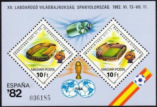 Poštovní známky Maïarsko 1982 MS ve fotbale Mi# Block 155