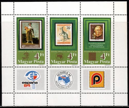 Poštovní známky Maïarsko 1984 Filatelistické výstavy Mi# Block 171
