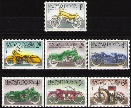Poštovní známky Maïarsko 1985 Motocykly Mi# 3798-3804