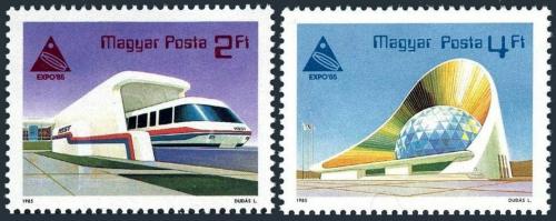 Potovn znmky Maarsko 1985 Vstava EXPO Mi# 3758-59