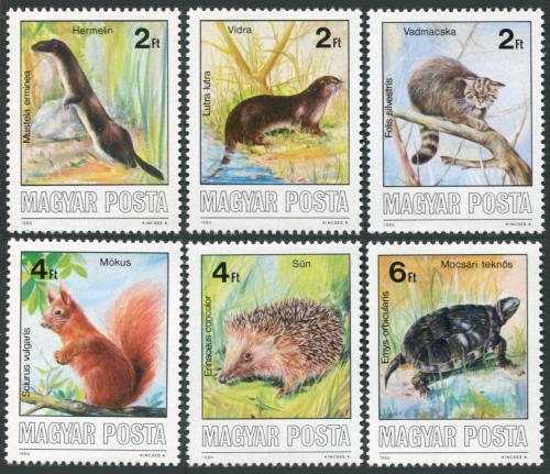 Poštovní známky Maïarsko 1986 Chránìná fauna Mi# 3860-65