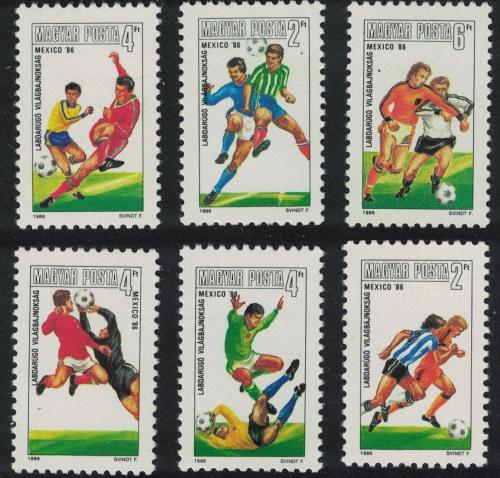 Poštovní známky Maïarsko 1986 MS ve fotbale Mi# 3814-19