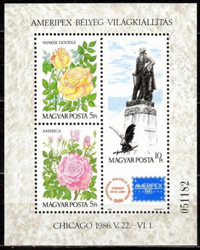 Poštovní známky Maïarsko 1986 Výstava AMERIPEX Mi# Block 184