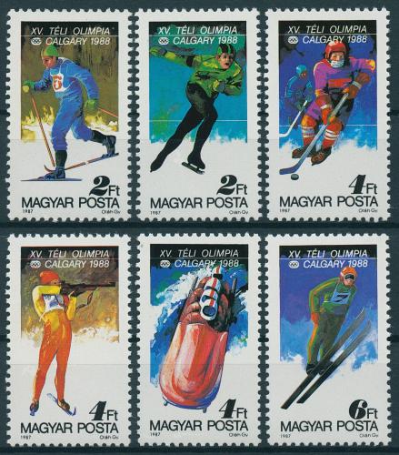 Poštovní známky Maïarsko 1987 ZOH Calgary Mi# 3929-34