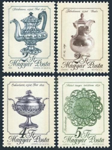 Poštovní známky Maïarsko 1988 Umìlecké pøedmìty Mi# 4003-06