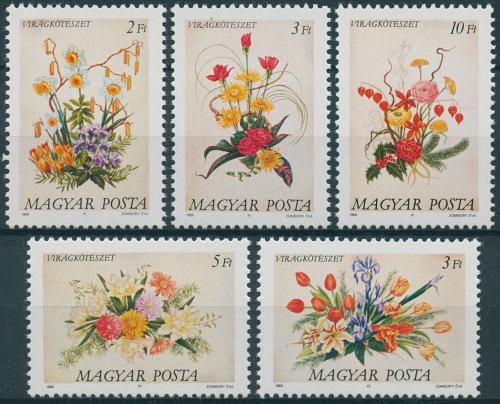 Poštovní známky Maïarsko 1989 Kvìtiny Mi# 4019-23