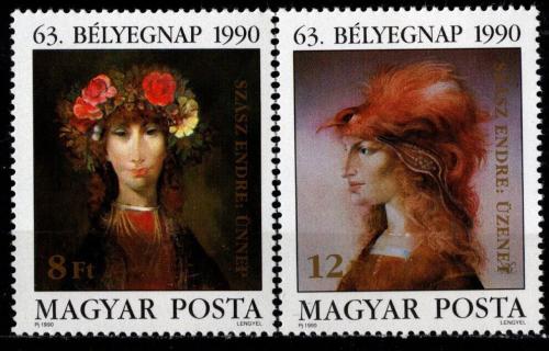 Poštovní známky Maïarsko 1990 Umìní, Endre Szász Mi# 4107-08