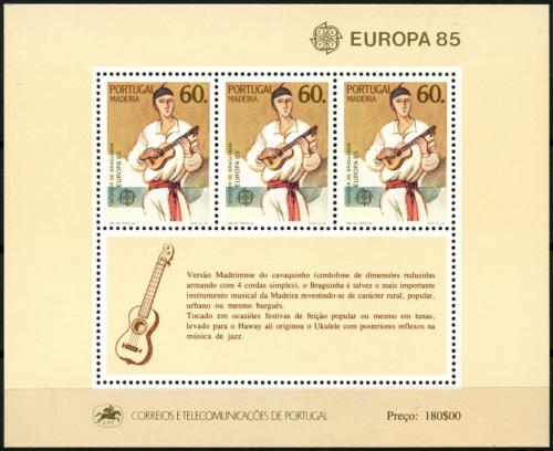 Poštovní známky Madeira 1985 Evropa CEPT, rok hudby Mi# Block 6 Kat 10€